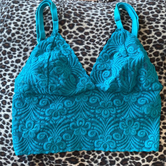 Vintage teal lace bralette - Picture 4 of 15
